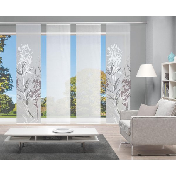 Vision S Schiebegardine 4ER SET SEMORA (4 St), Paneelwagen, halbtransparent, HxB: 260x60, Schiebevorhang 4er Set Digitaldruck