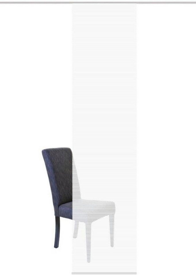 Vision S Schiebegardine 84401 Schiebegardine ROM halbtransparent, Bambus-Optik 260x60 cm, weiß (1 St), Paneelwagen, halbtransparent, 100% Polyester – Bild 3 von 4