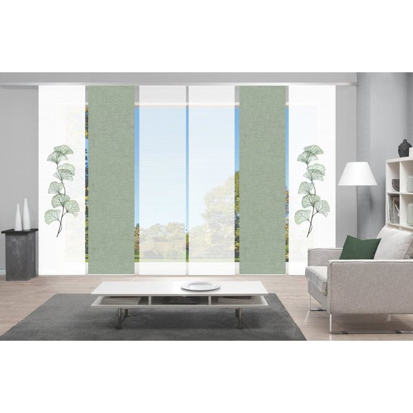 Vision S Schiebegardine BERTO 6er SET (6 St), Paneelwagen, halbtransparent, Schiebevorhang Digidruck 6er Set BERTO