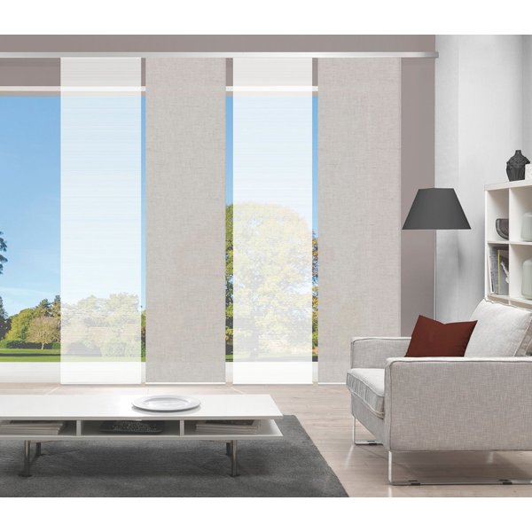 Vision S Schiebegardine PIVE 4er SET (4 St), Paneelwagen, halbtransparent, Schiebevorhang Digidruck 4er Set PIVE