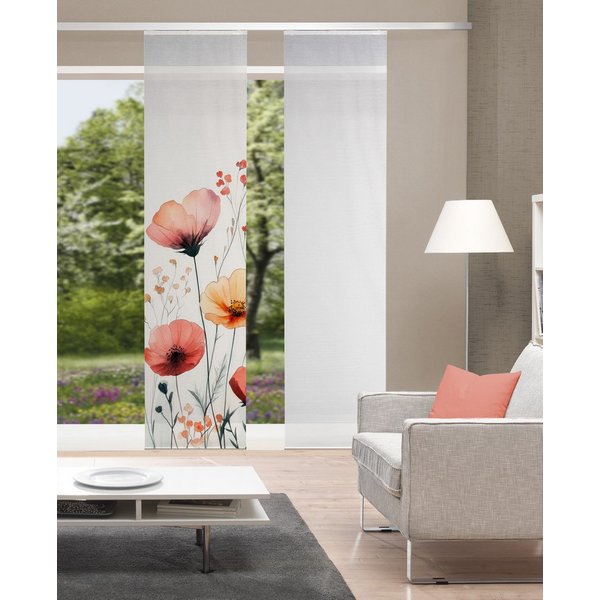 Vision S Schiebegardine PRARIE (1 St), Paneelwagen, halbtransparent, Polyester, digital bedruckt