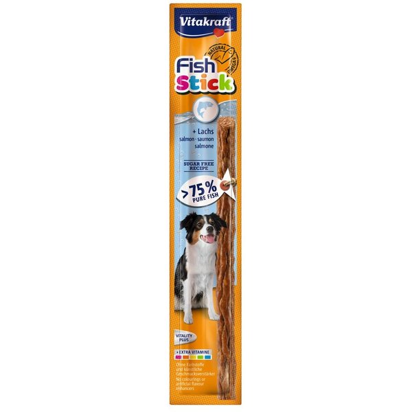 Vitakraft Fish Stick Lachs, 50 x 15g, Snack für: Hunde