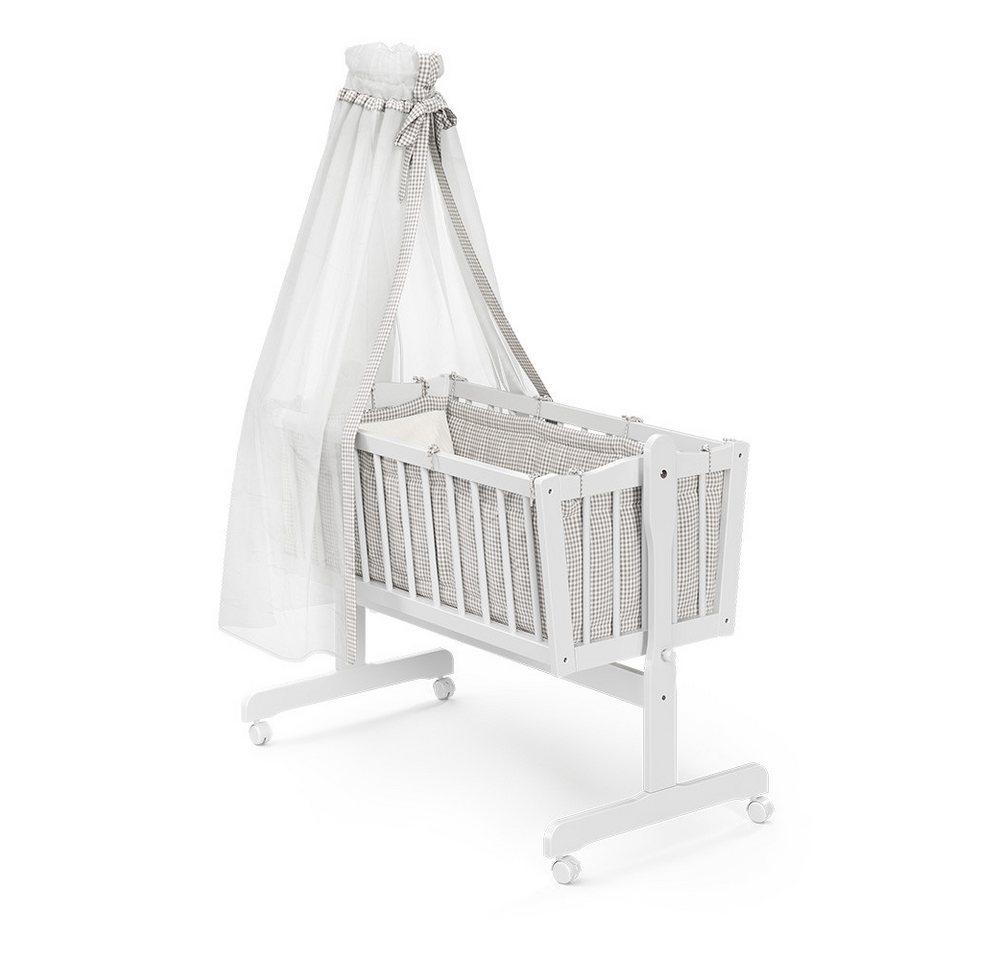 VitaliSpa® Babybett, Weiß, 40x90 mit Rollen, 1-tlg. – Bild 3 von 5