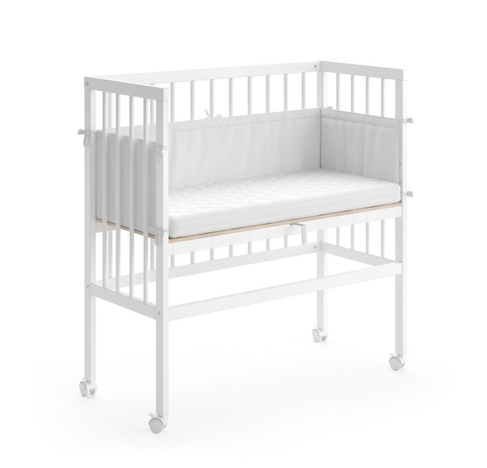 VitaliSpa® Beistellbett Sophie, Weiß, 40 x 90 cm 1 Seitenschiene, 1-tlg. – Bild 4 von 5