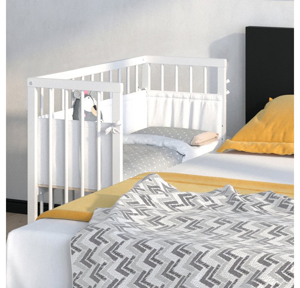 VitaliSpa® Beistellbett Sophie, Weiß, 40 x 90 cm 1 Seitenschiene, 1-tlg. – Bild 5 von 5