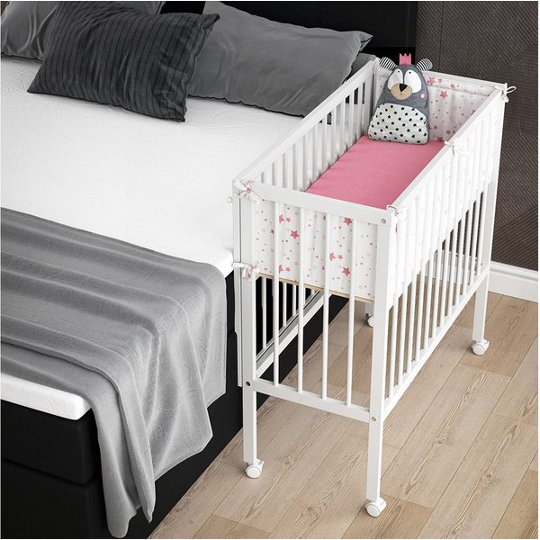 VitaliSpa® Beistellbett Sophie, Weiß, 40 x 90 cm 2 Seitenschienen, 1-tlg.