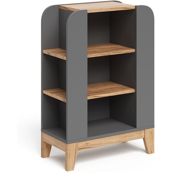 VitaliSpa® Bücherregal Malia, Artisan/Grau, 60 x 88 cm mit 9 fächern, 1-tlg.