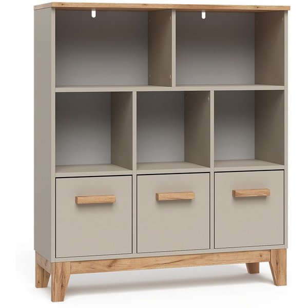 VitaliSpa® Bücherregal Malia, Cashmere/Artisan, 98.4 x 113.4 cm, 1-tlg.