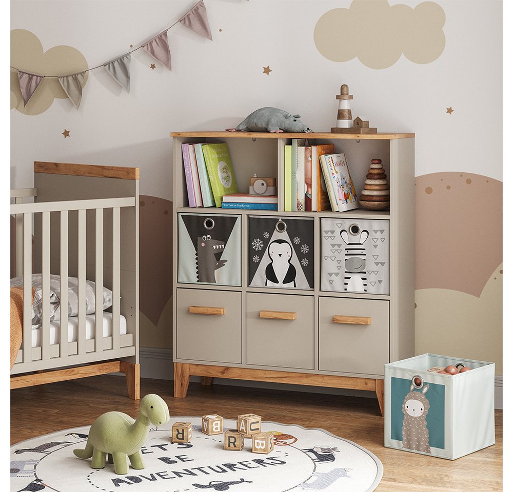 VitaliSpa® Bücherregal Malia, Cashmere/Artisan, 98.4 x 113.4 cm, 1-tlg. – Bild 3 von 5