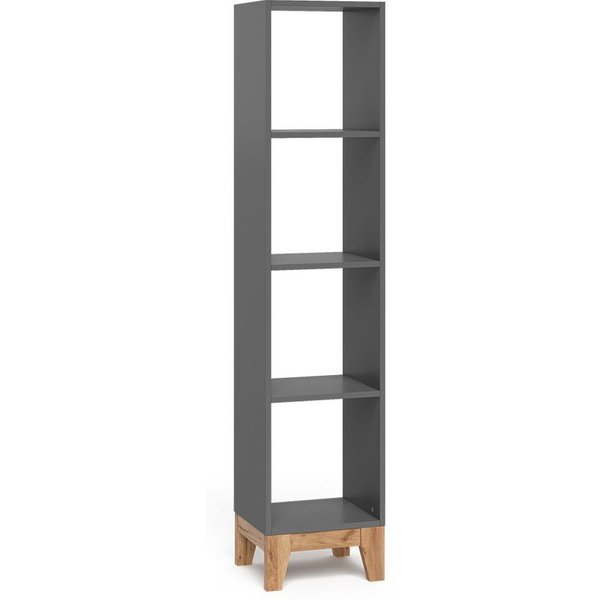 VitaliSpa® Bücherregal Malia, Grau/Artisan/Artisan, 35.2 x 159.5 cm, 1-tlg.