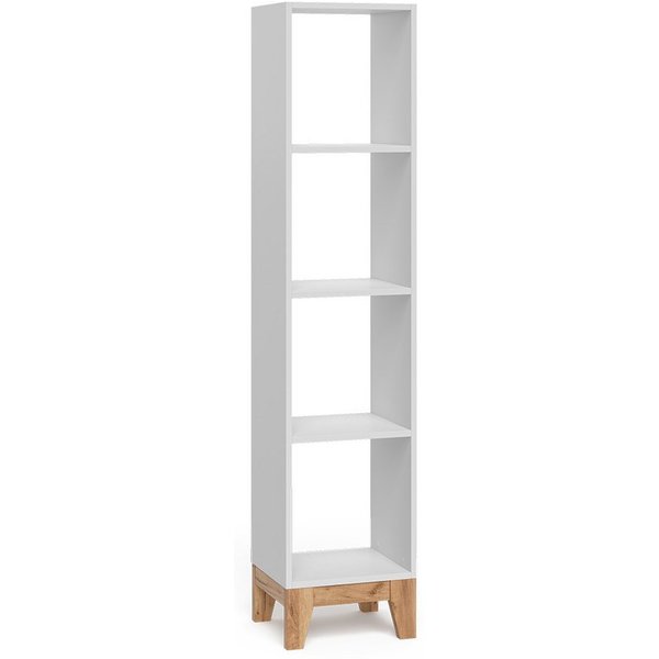 VitaliSpa® Bücherregal Malia, Weiß/Artisan/Artisan, 35.2 x 159.5 cm, 1-tlg.