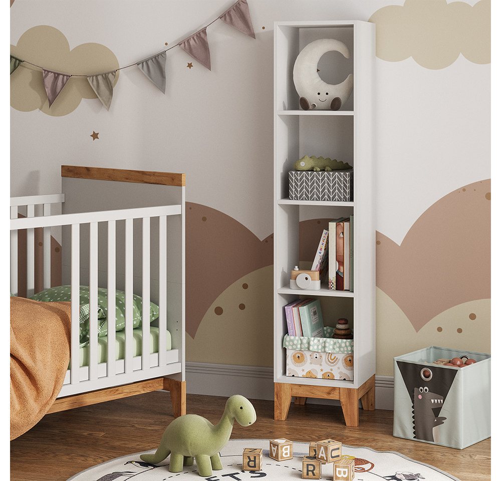 VitaliSpa® Bücherregal Malia, Weiß/Artisan/Artisan, 35.2 x 159.5 cm, 1-tlg. – Bild 3 von 5