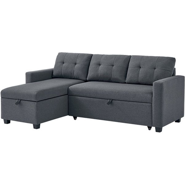 VitaliSpa® Ecksofa Campina, Grau, 226 x 163 cm mit Schlaffunktion, 1 Teile