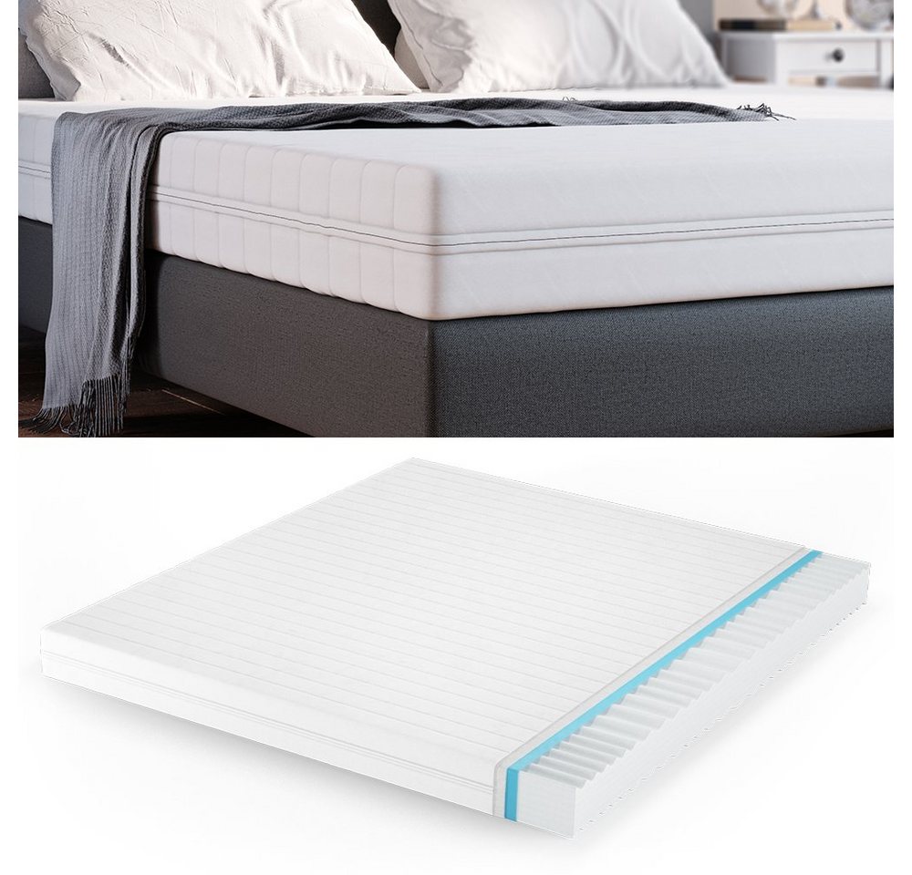 Kaltschaummatratze, Weiß, 160 x 200 cm H2 Härtegrad, 7Zonen, VitaliSpa®, 16 cm hoch – Bild 3 von 5