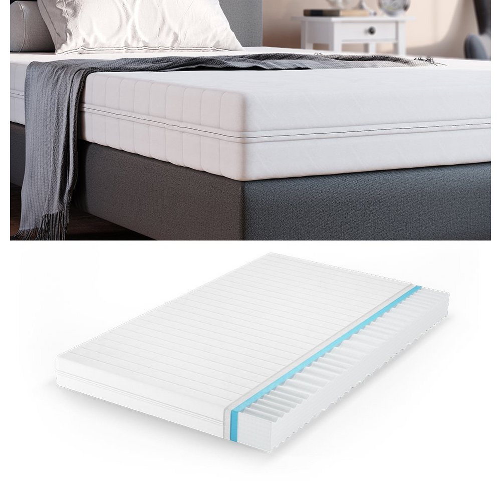 Kaltschaummatratze, Weiß, 120 x 200 cm H2 Härtegrad, 7Zonen, VitaliSpa®, 16 cm hoch – Bild 3 von 5