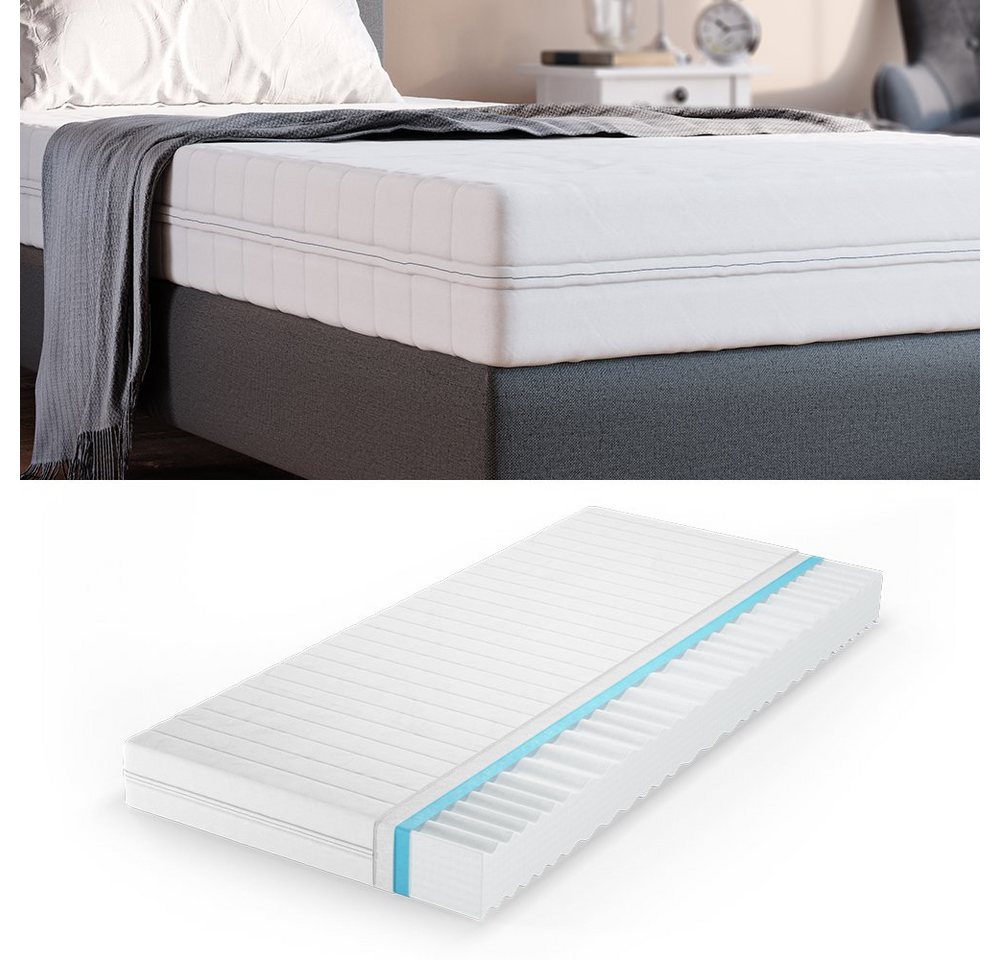 Kaltschaummatratze, Weiß, 100 x 200 cm H2 Härtegrad, 7Zonen, VitaliSpa®, 16 cm hoch – Bild 3 von 5
