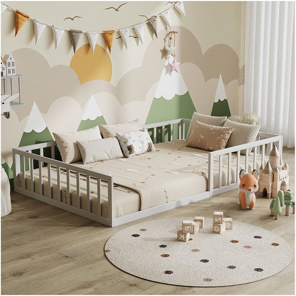 VitaliSpa® Kinderbett Minno, Weiß, 205 x 125 cm ohne Matratze (1-tlg)