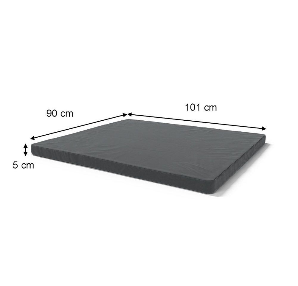 Kindermatratze Teddy, Grau, 90 x 101 cm, VitaliSpa®, 5 cm hoch, (kein Set) – Bild 4 von 5