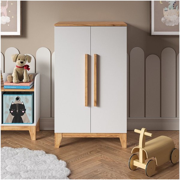 VitaliSpa® Kleiderschrank Malia, Weiß/Artisan, 70 x 120 cm (1-St)
