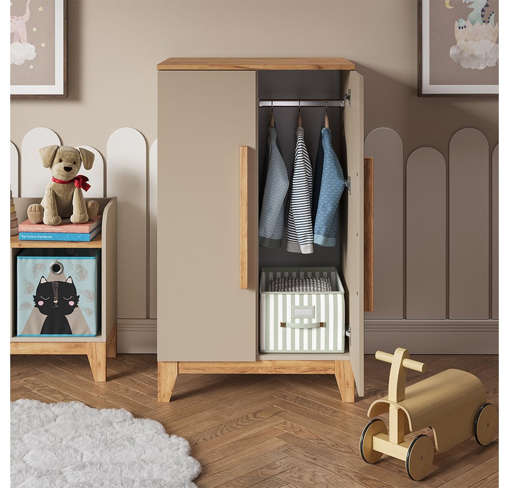 VitaliSpa® Kleiderschrank Malia, Cashmere/Artisan/Artisan, 70 x 120 cm (1-St) – Bild 4 von 5