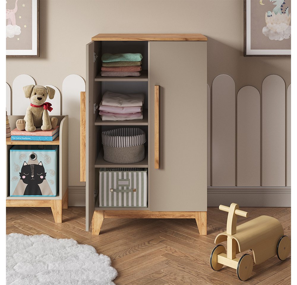 VitaliSpa® Kleiderschrank Malia, Cashmere/Artisan/Artisan, 70 x 120 cm (1-St) – Bild 5 von 5