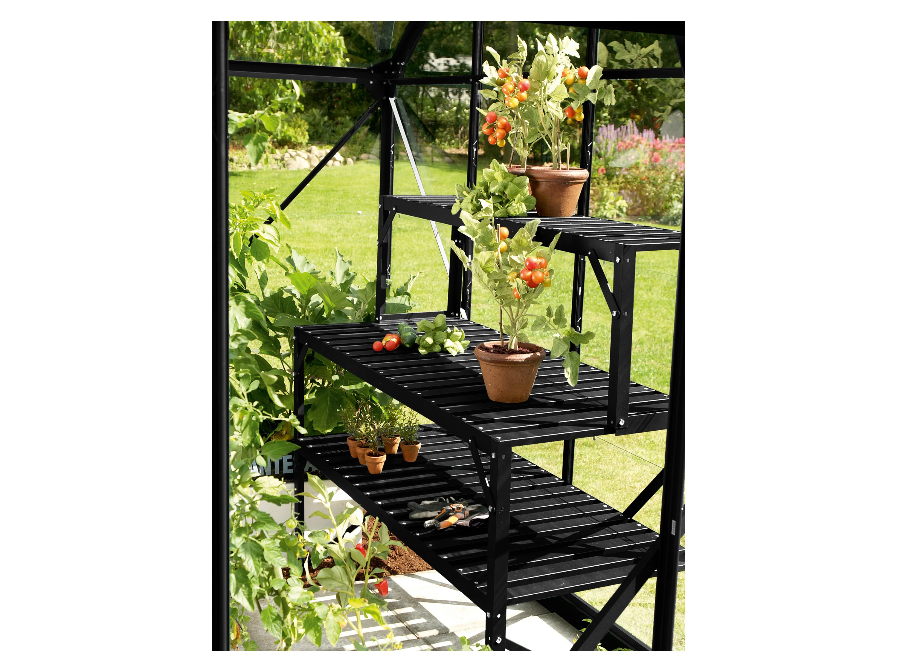 VITAVIA Alu-Tischaufsatz, 121 x 28 x 39 cm, schwarz – Bild 2 von 3