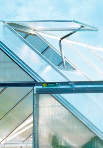 Vitavia Gewächshaus-Fensteröffner Thermovent, 7 kg max. Hebekraft, für Gewächshäuser, stromlos, silberfarben – Bild 2 von 3