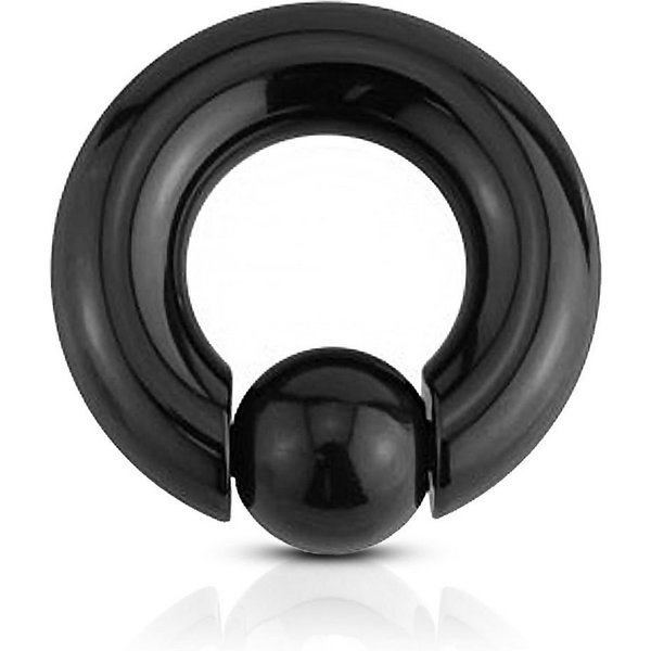 viva-adorno Intimpiercing Piercing Ring BCR XXL Klemmring mit Kugel Spring Ball Closure Ring, Clip in Pop Out Ohrpiercing Nasenpiercing Septumpiercing Brustpier