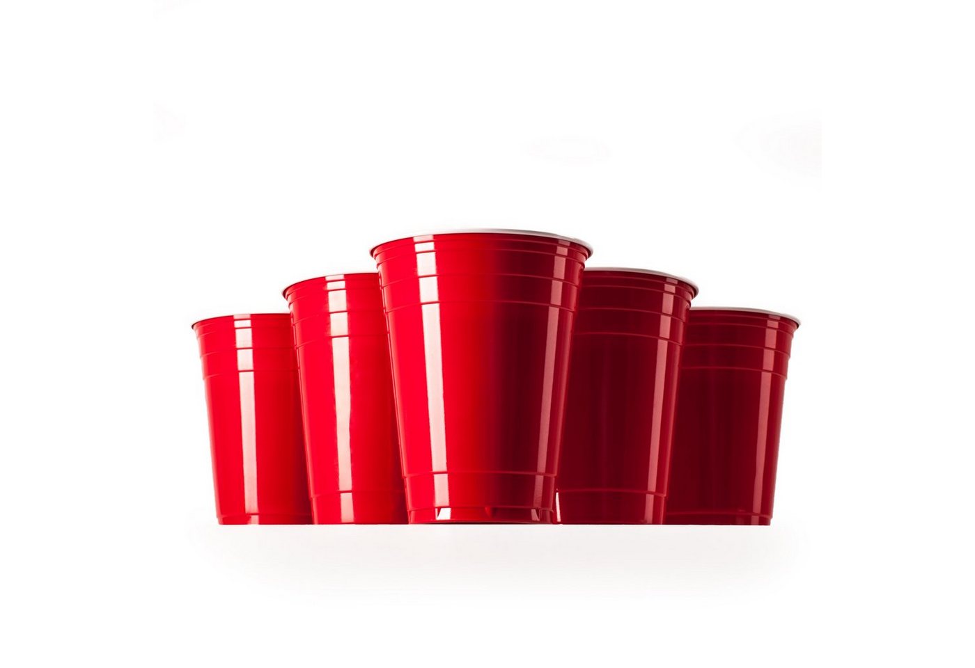 Vivaloo Becher 473 ml Plastikbecher wiederverwendbar, Original American Red Cups, 100-tlg., Partybecher Hartplastik Becher – Bild 3 von 5