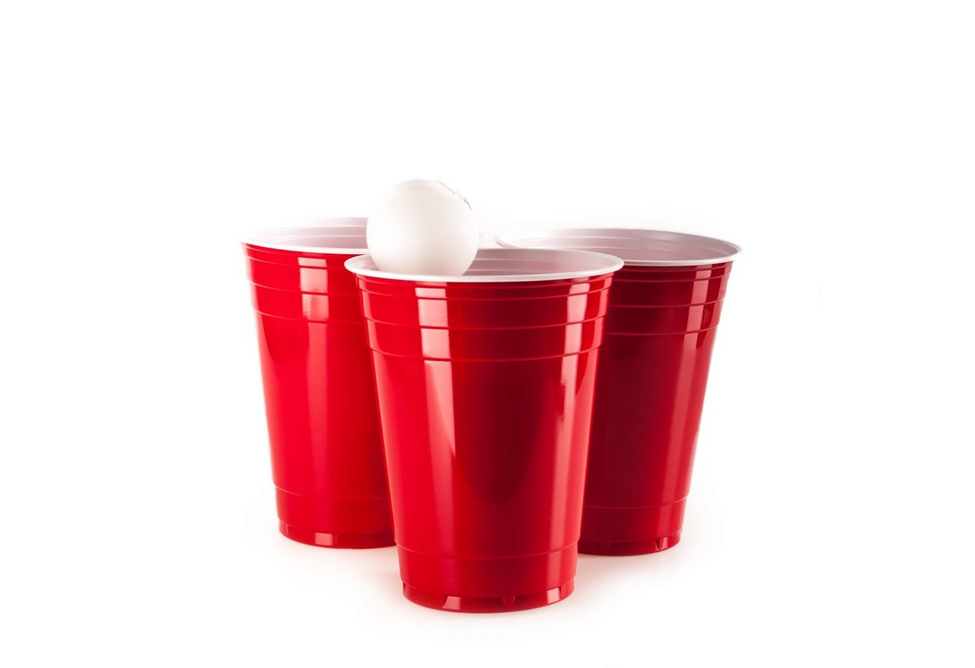 Vivaloo Becher 473 ml Plastikbecher wiederverwendbar, Original American Red Cups, 100-tlg., Partybecher Hartplastik Becher – Bild 4 von 5