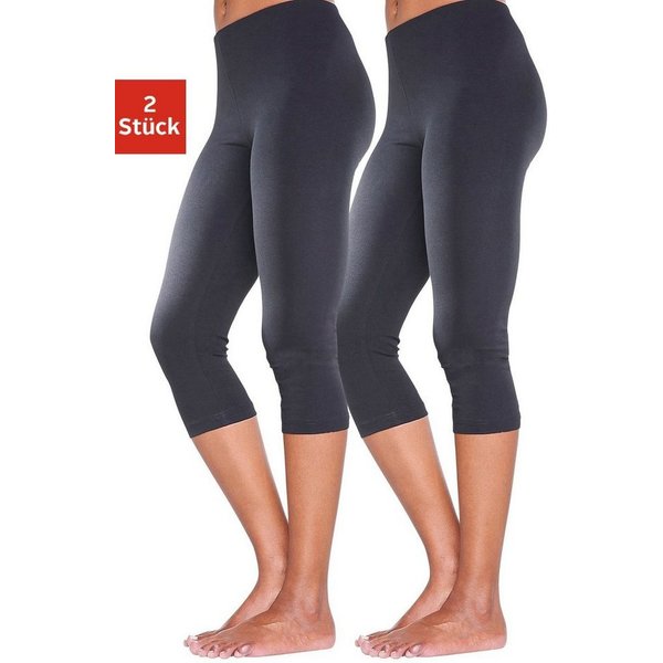 Vivance Active by Lascana Caprileggings (2er-Pack) mit Gummibund, Loungewear