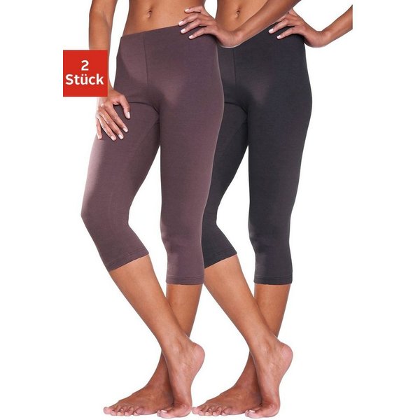 Vivance Active by Lascana Caprileggings (2er-Pack) mit Gummibund, Loungewear