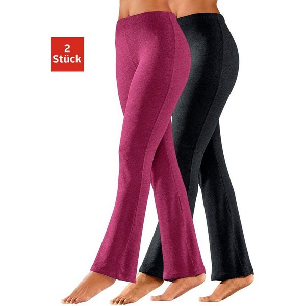 Vivance Active by Lascana Jazzpants (2er-Pack) mit leicht ausgestelltem Bein, Loungewear