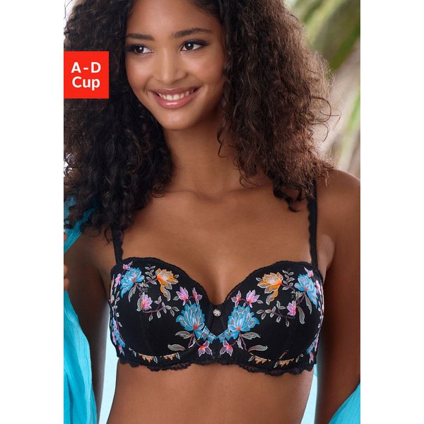 Vivance by Lascana Balconette-BH, Push-up-BH, BH mit Bügel, Spitzen-BH, als Dessous-Set kombinierbar mit schöner, floraler Spitze, sexy Dessous, sexy Unterwäsch