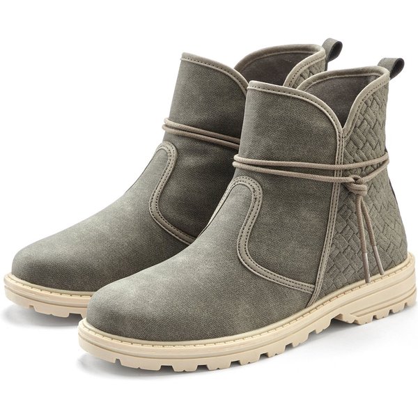 Vivance by Lascana Boots, Stiefel Stiefelette mit raffinierten Bindebändern VEGAN