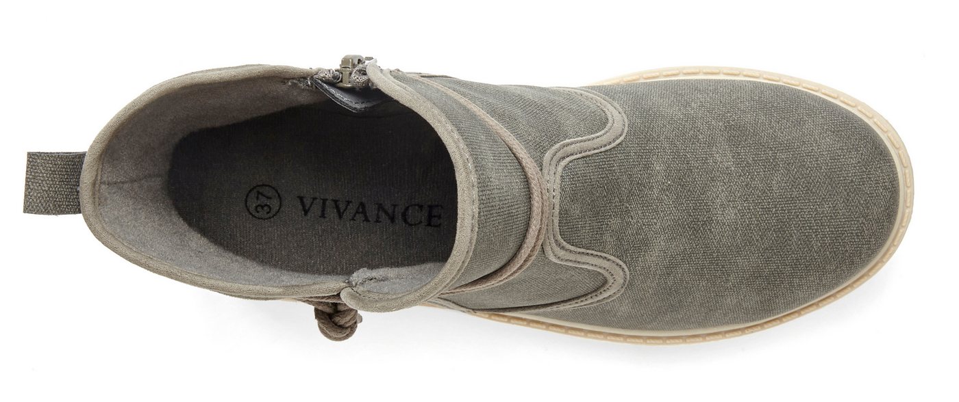 Vivance by Lascana Boots, Stiefel Stiefelette mit raffinierten Bindebändern VEGAN – Bild 3 von 5