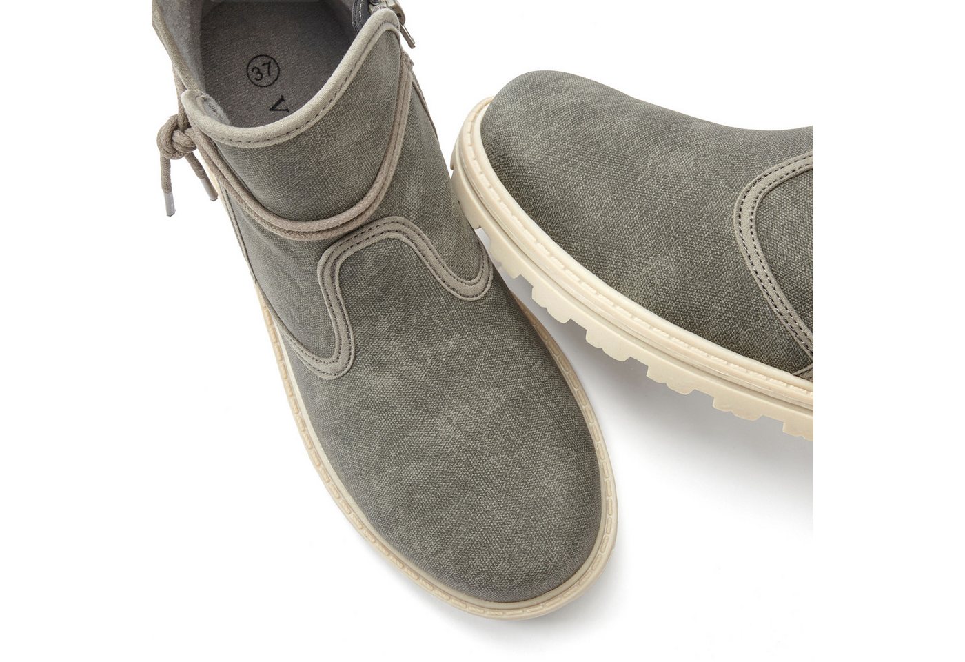 Vivance by Lascana Boots, Stiefel Stiefelette mit raffinierten Bindebändern VEGAN – Bild 4 von 5