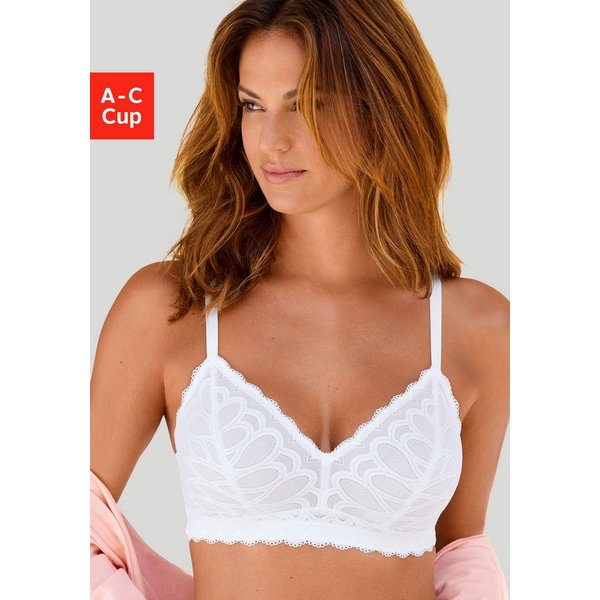 Vivance by Lascana Bralette-BH, Spitzen-BH, BH ohne Bügel, aus Spitze und feinem Mesh, bequemer BH, große Größen