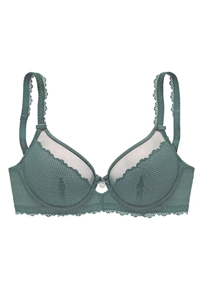 Vivance by Lascana Bügel-BH, BH mit Bügel, Spitzen-BH, als Dessous-Set kombinierbar aus elastischer Netzspitze, große Größen, Dessous – Bild 2 von 4