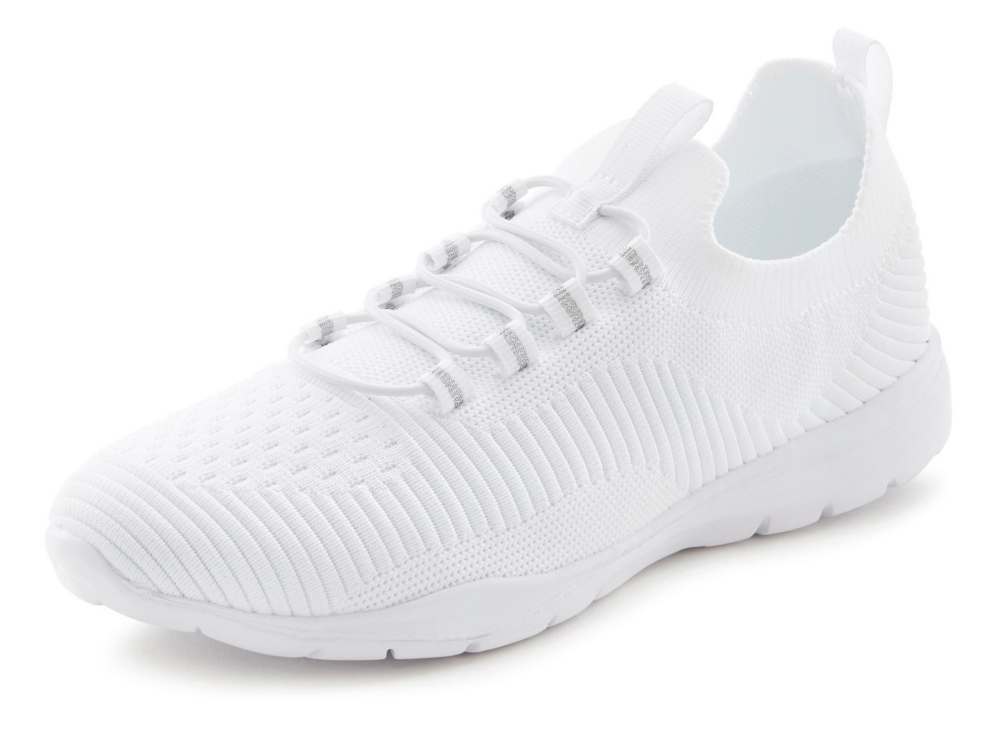 Vivance by Lascana Freizeitschuh, Halbschuh, Turnschuhe, Slip-On-Sneaker, Sneaker superleicht, zum Reinschlüpfen mit elastischen Schnürbändern VEGAN – Bild 2 von 4