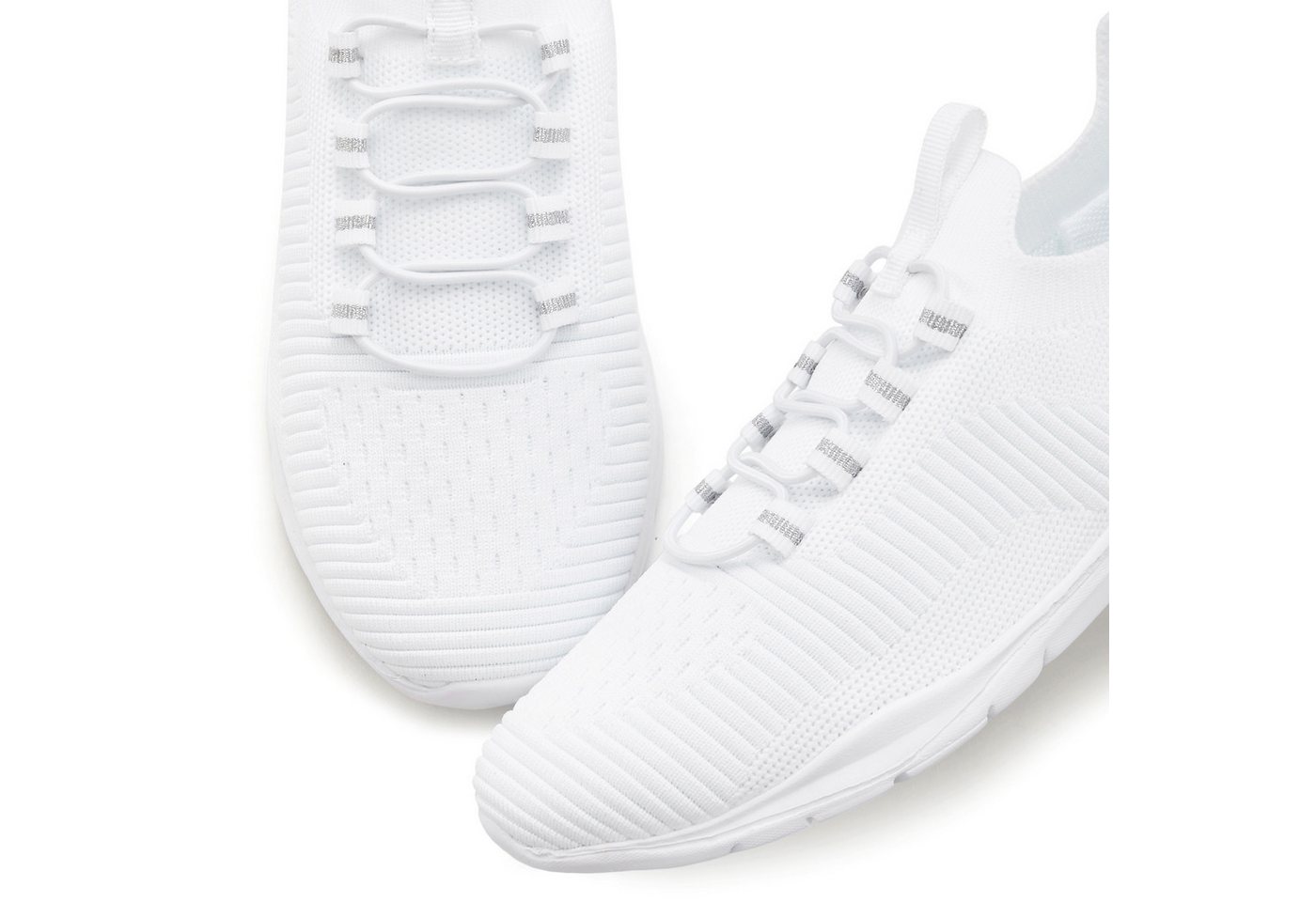 Vivance by Lascana Freizeitschuh, Halbschuh, Turnschuhe, Slip-On-Sneaker, Sneaker superleicht, zum Reinschlüpfen mit elastischen Schnürbändern VEGAN – Bild 3 von 4