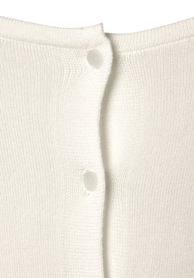 Vivance by Lascana Kurzarmpullover mit Knopfleiste, beidseitig tragbar Lässiger 3/4-Pullover, softe Feinstrickqualität, Strickshirt, casual – Bild 5 von 5