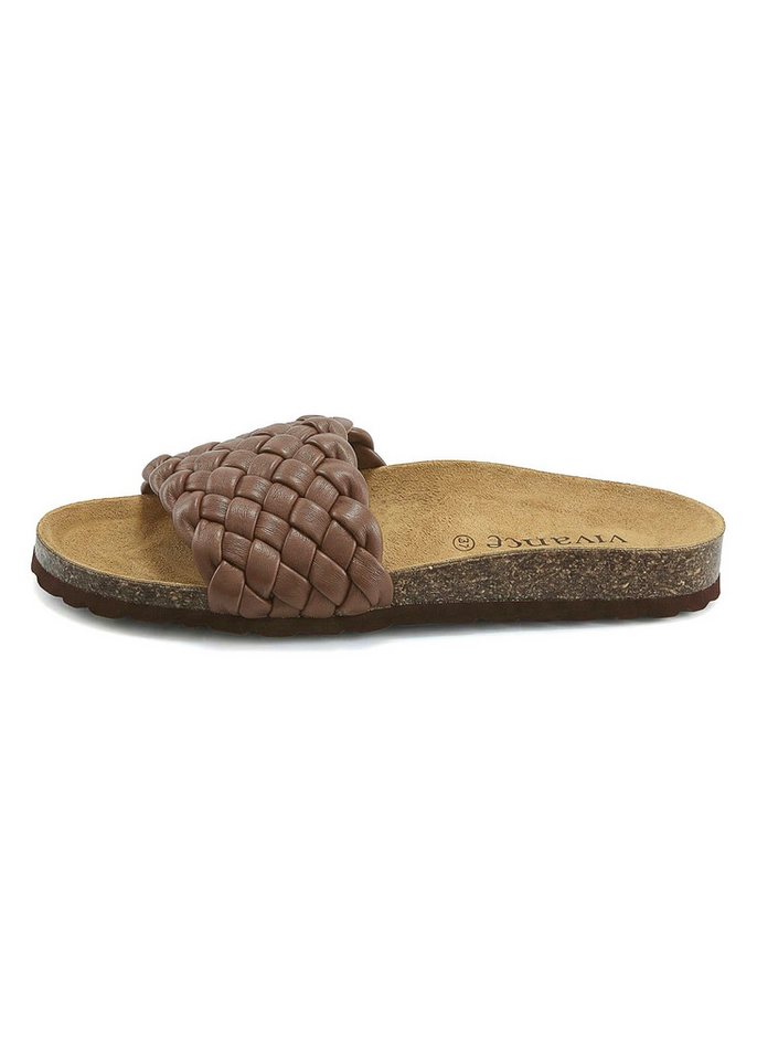 Vivance by Lascana Mule, Sandale, offener Schuh, Sommerschuh, Pantolette NEU mit komfortablem Korkfußbett & weicher Innensohle aus Leder – Bild 3 von 5