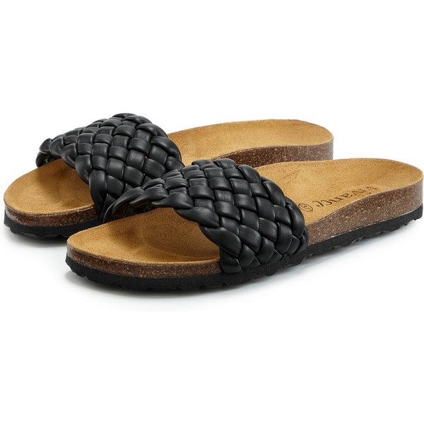 Vivance by Lascana Mule, Sandale, offener Schuh, Sommerschuh, Pantolette NEU mit komfortablem Korkfußbett & weicher Innensohle aus Leder