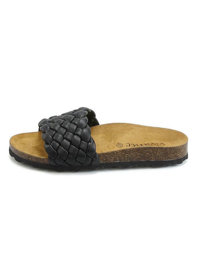 Vivance by Lascana Mule, Sandale, offener Schuh, Sommerschuh, Pantolette NEU mit komfortablem Korkfußbett & weicher Innensohle aus Leder – Bild 3 von 5