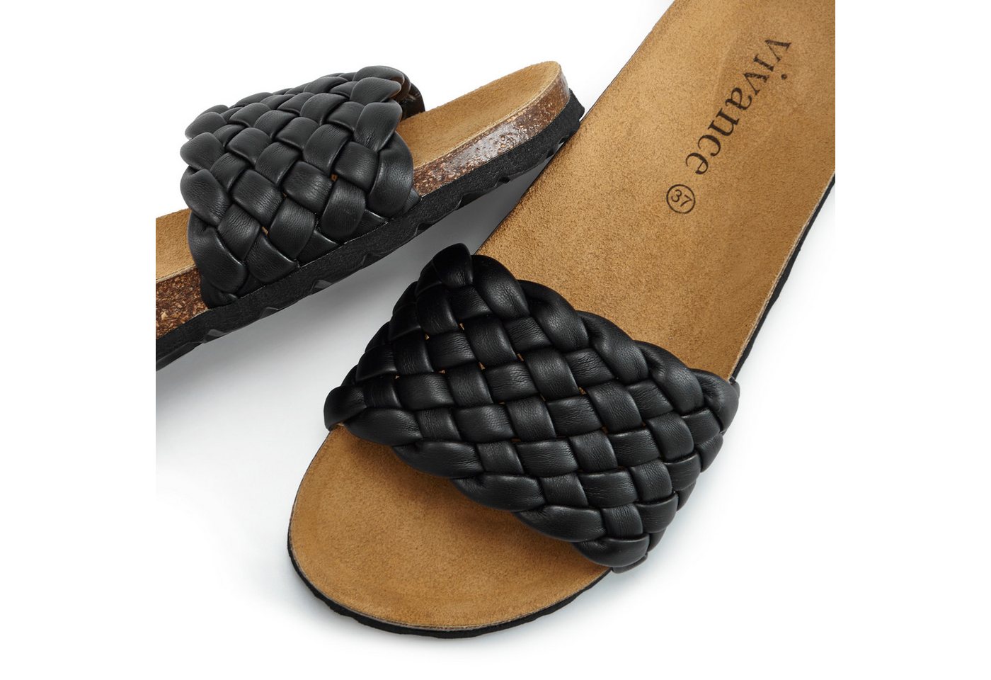 Vivance by Lascana Mule, Sandale, offener Schuh, Sommerschuh, Pantolette NEU mit komfortablem Korkfußbett & weicher Innensohle aus Leder – Bild 5 von 5