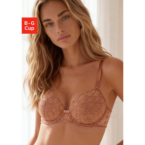 Vivance by Lascana Push-up-BH, BH mit Bügel, Spitzen-BH, Julia als Dessous-Set kombinierbar, sexy Dessous