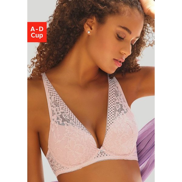 Vivance by Lascana Push-up-BH, BH mit Bügel, Spitzen-BH im High-Apex Design als Dessous-Set kombinierbar, sexy Dessous, sexy Unterwäsche