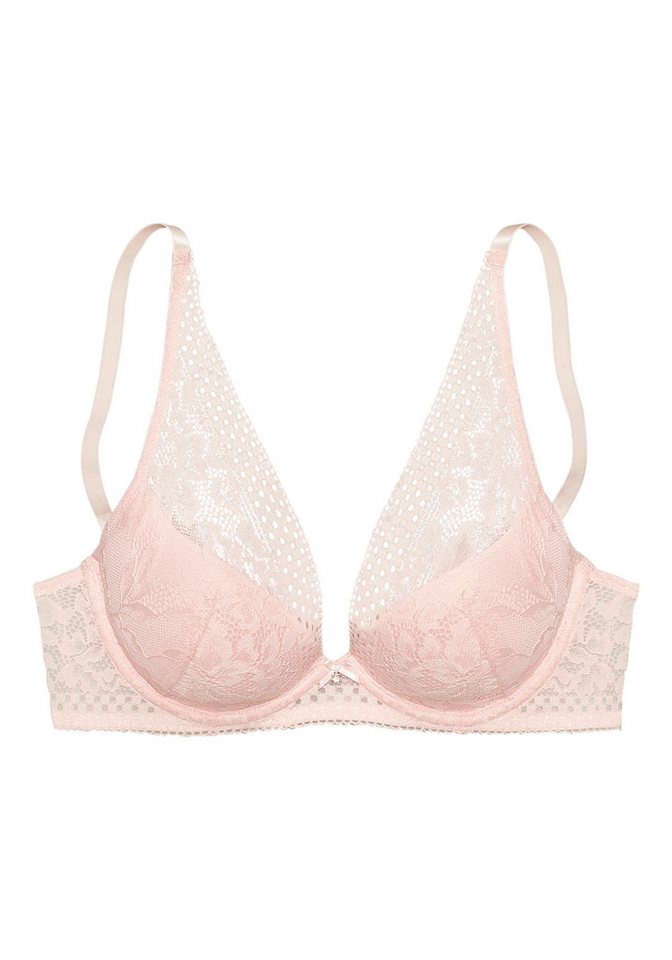Vivance by Lascana Push-up-BH, BH mit Bügel, Spitzen-BH im High-Apex Design als Dessous-Set kombinierbar, sexy Dessous, sexy Unterwäsche – Bild 2 von 5