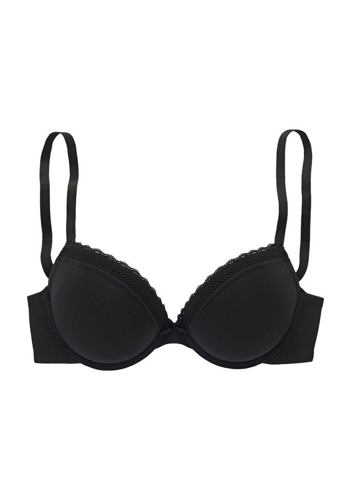 Vivance by Lascana Push-up-BH, BH mit Bügel, Baumwoll-BH als Wäsche-Set kombinierbar, aus weicher Baumwollqualität – Bild 2 von 5